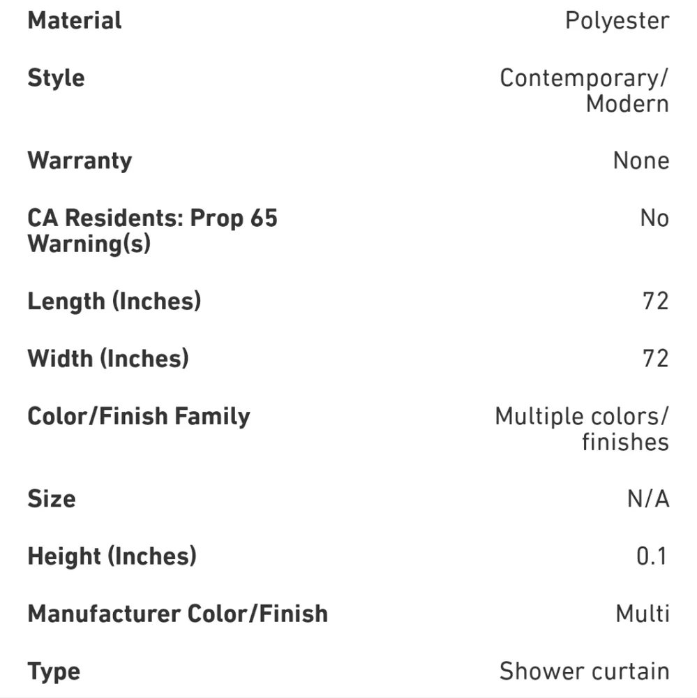 Origin 21 Fabric Shower Curtain Sunset Stripe mildew resistant 72 x 72